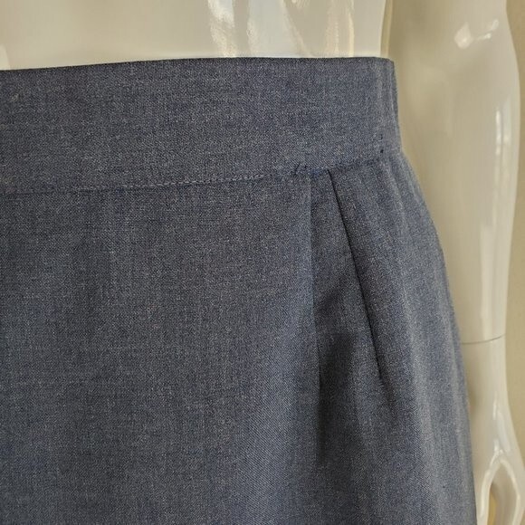 Vintage 60s Navy Blue Pencil Skirt - Picture 5 of 7